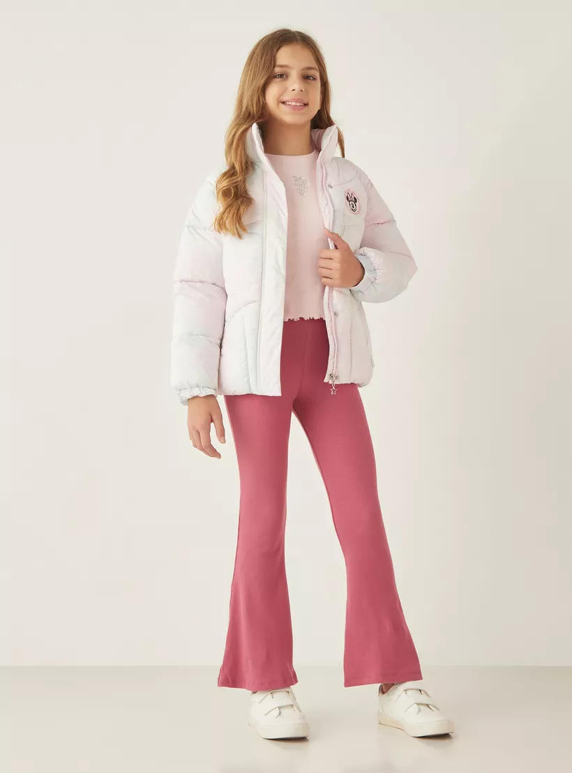 Disney Minnie Mouse Puffer Heavy Jacket with Zip Closure-2