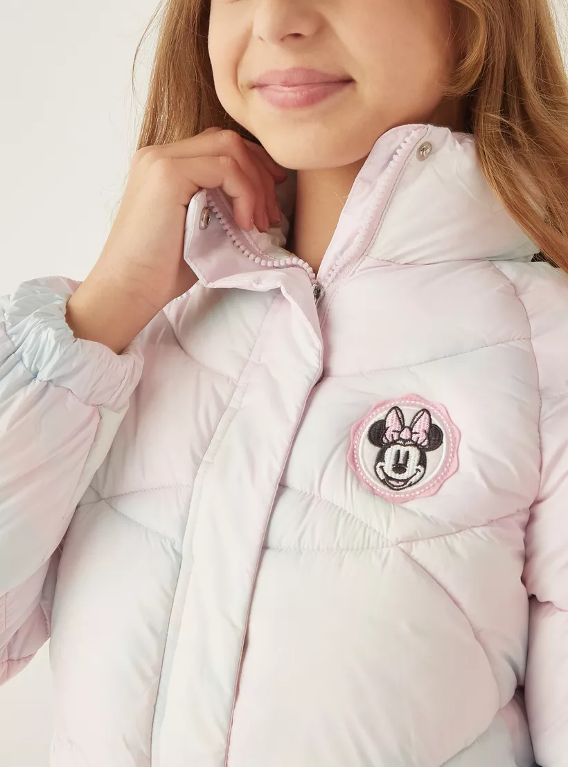 Disney Minnie Mouse Puffer Heavy Jacket with Zip Closure-4