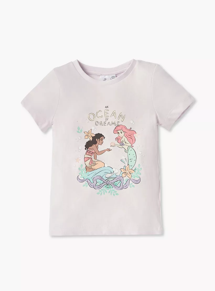 Disney Princess Print T-shirts and Pyjamas - Set of 2-2