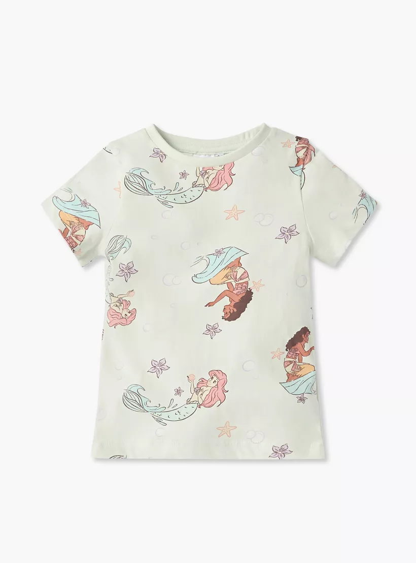 Disney Princess Print T-shirts and Pyjamas - Set of 2-3