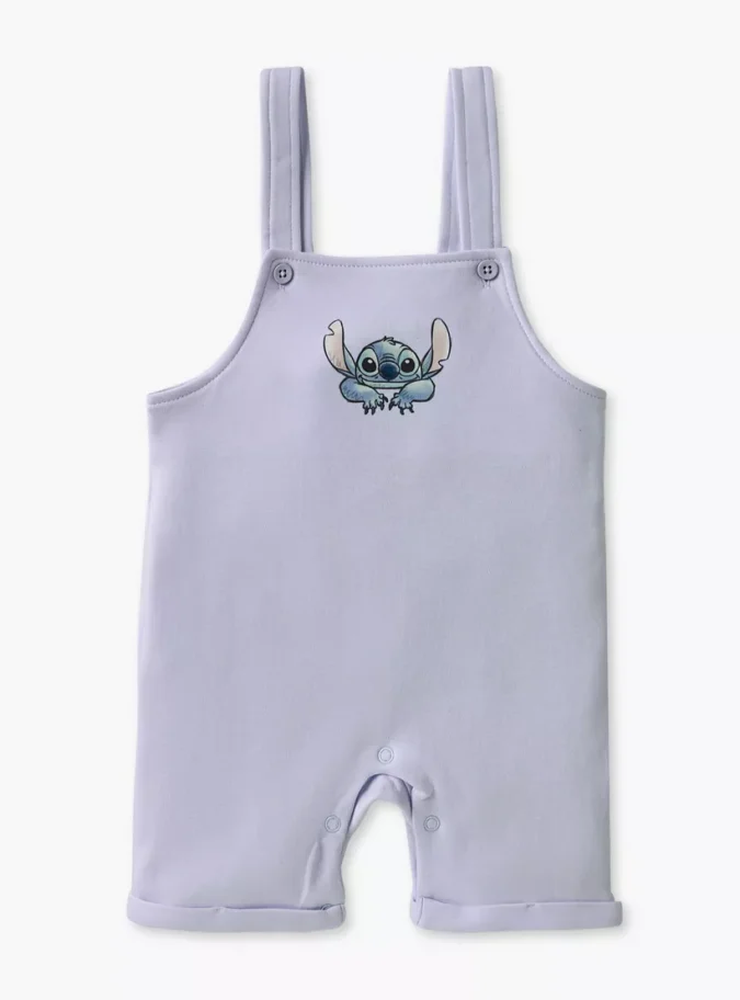 Disney Stitch Print Dungaree and T-shirt Set-3