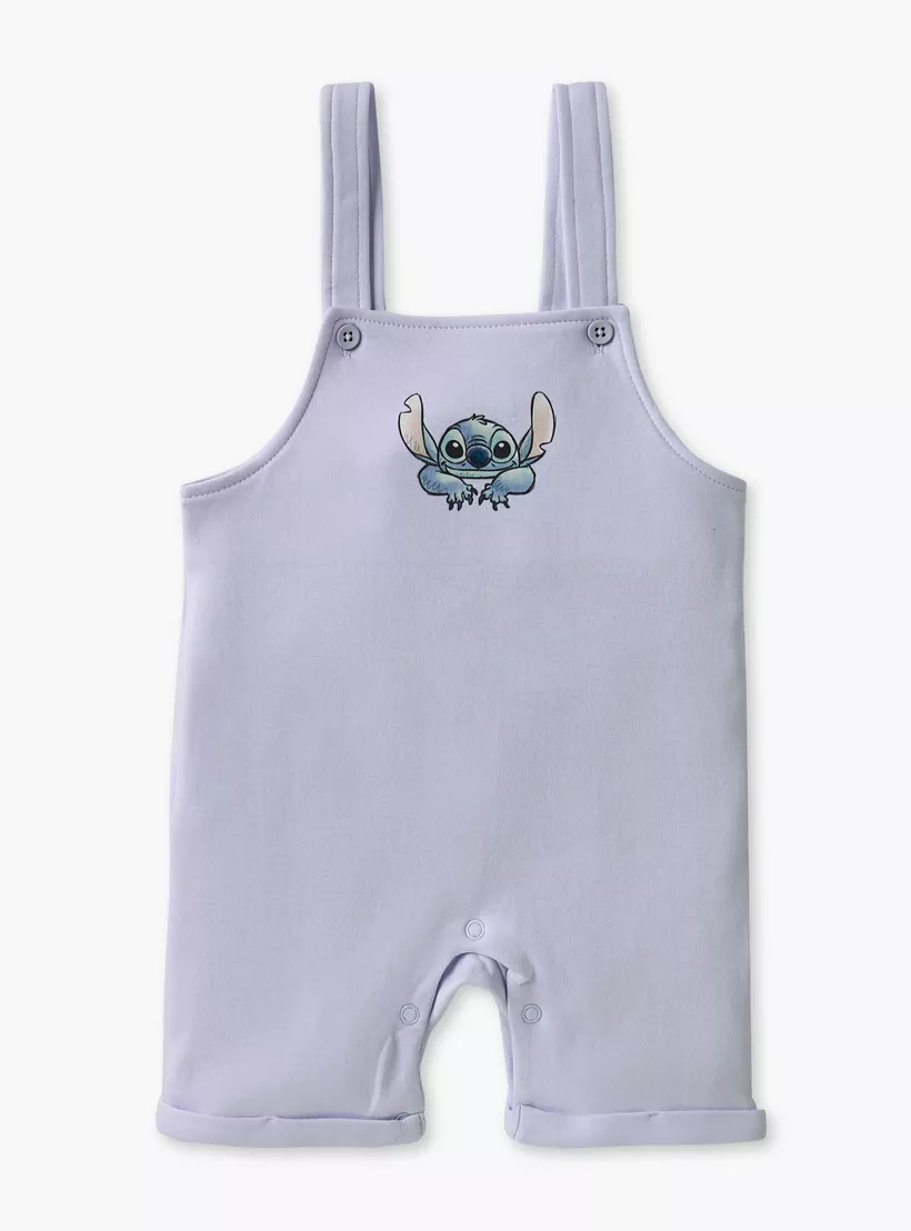 Disney Stitch Print Dungaree and T-shirt Set-3
