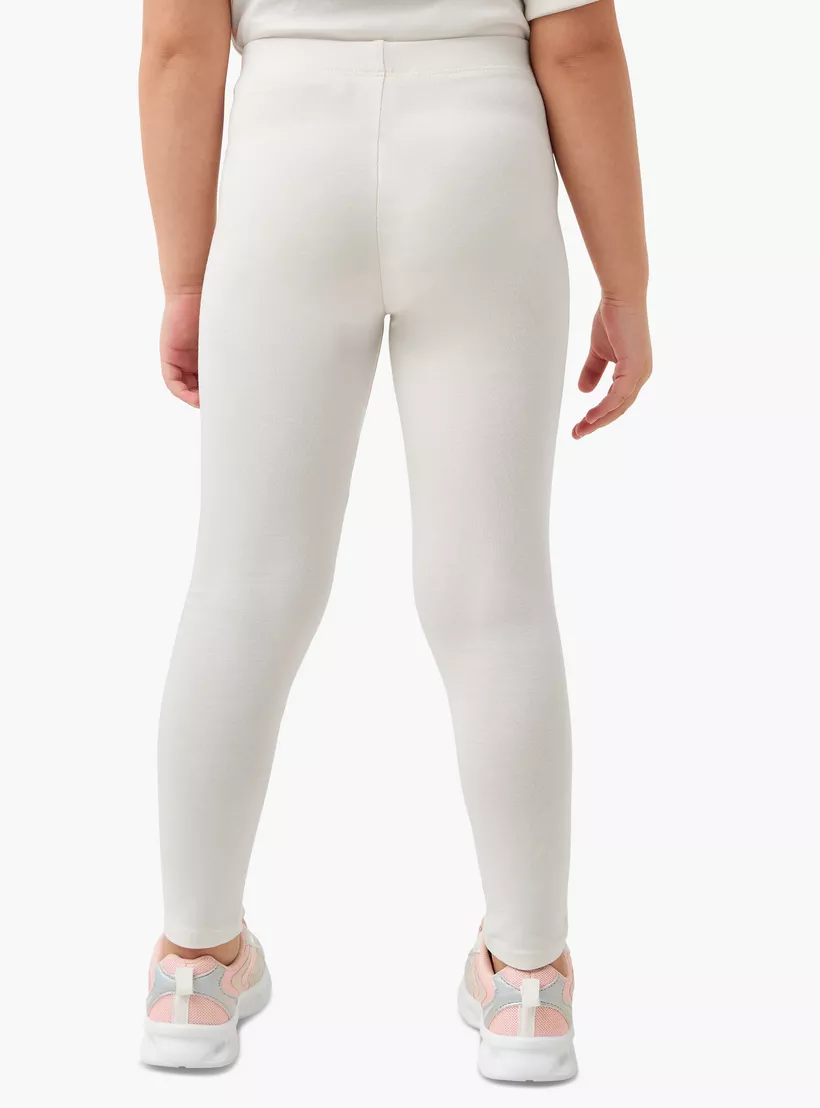 Disney Stitch and Angel Print Leggings with Elasticated Waistband-3