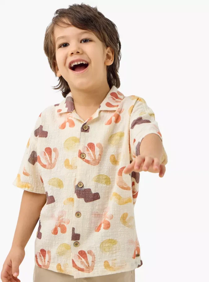 Eligo Printed Shirt with Short Sleeves-1