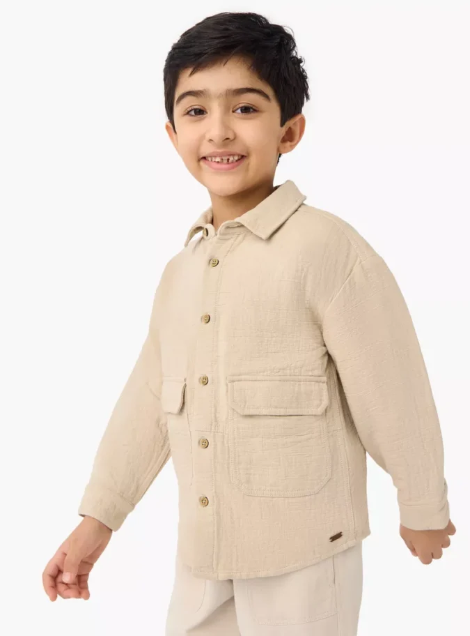 Eligo Textured Shirt with Long Sleeves-1