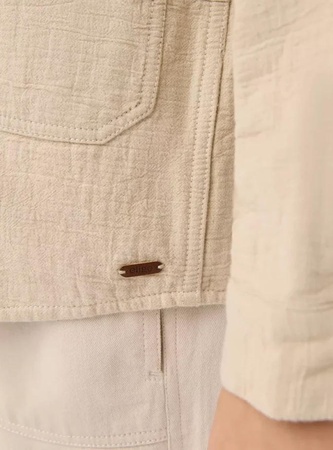 Eligo Textured Shirt with Long Sleeves-3