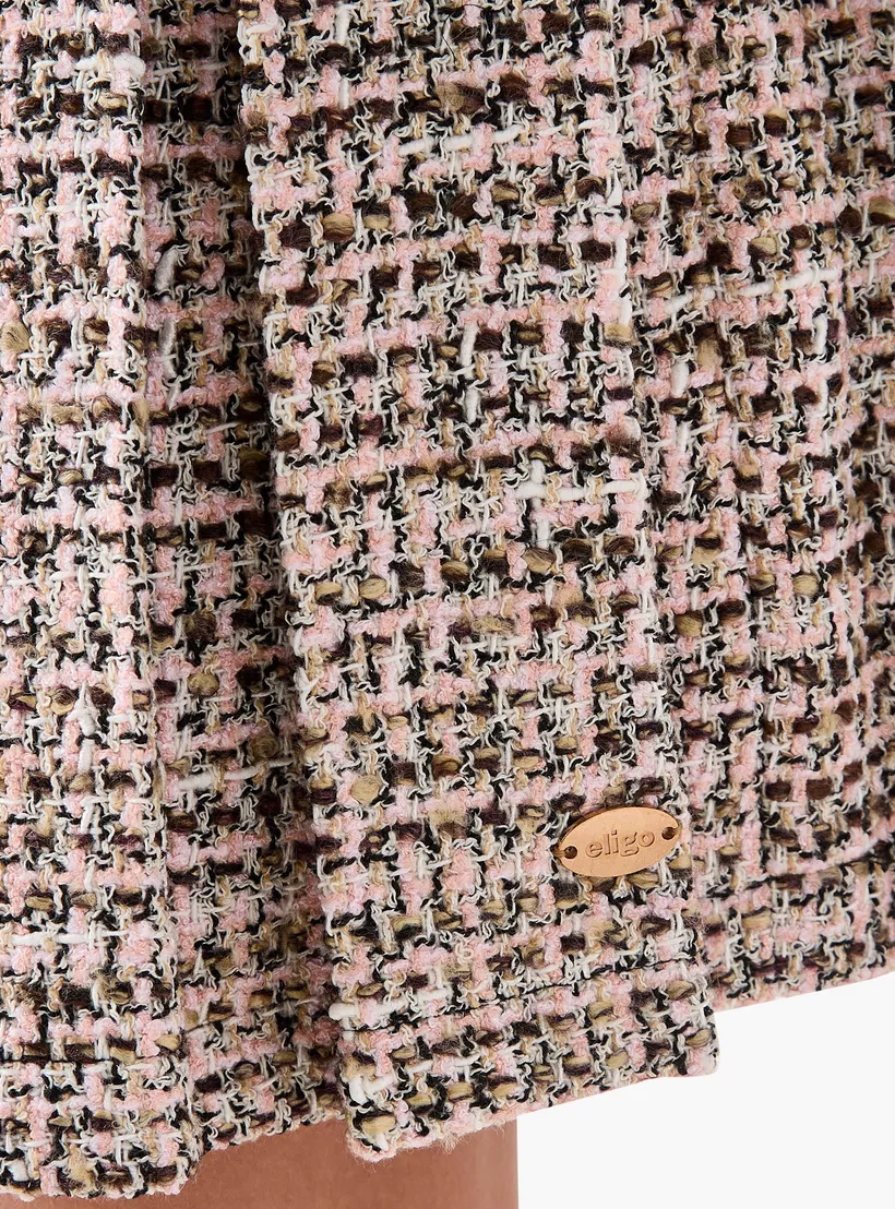 Eligo Tweed Pleated Skirt-4