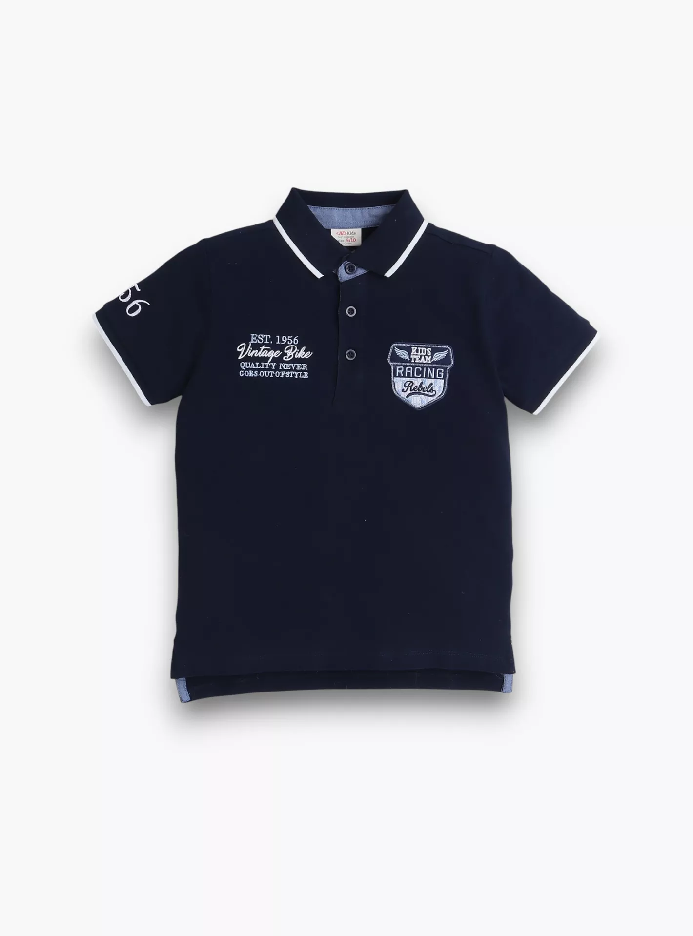 Embroidered Short Sleeves Polo T-Shirt-2