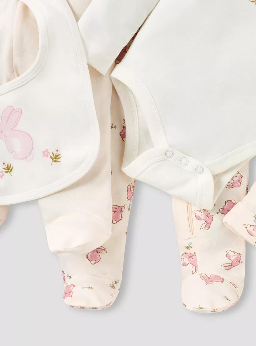 Juniors 5-Piece Bunny Print Clothing Set-4