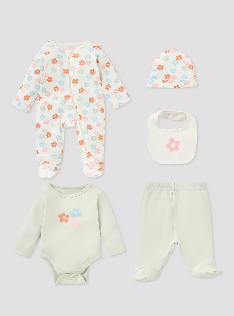 Juniors 5-Piece Floral Print Clothing Set-2