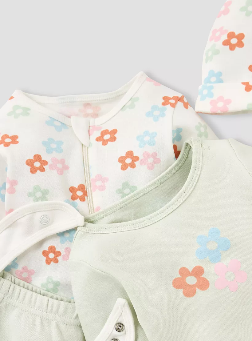 Juniors 5-Piece Floral Print Clothing Set-3