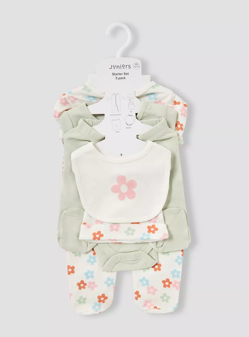 Juniors 5-Piece Floral Print Clothing Set-5