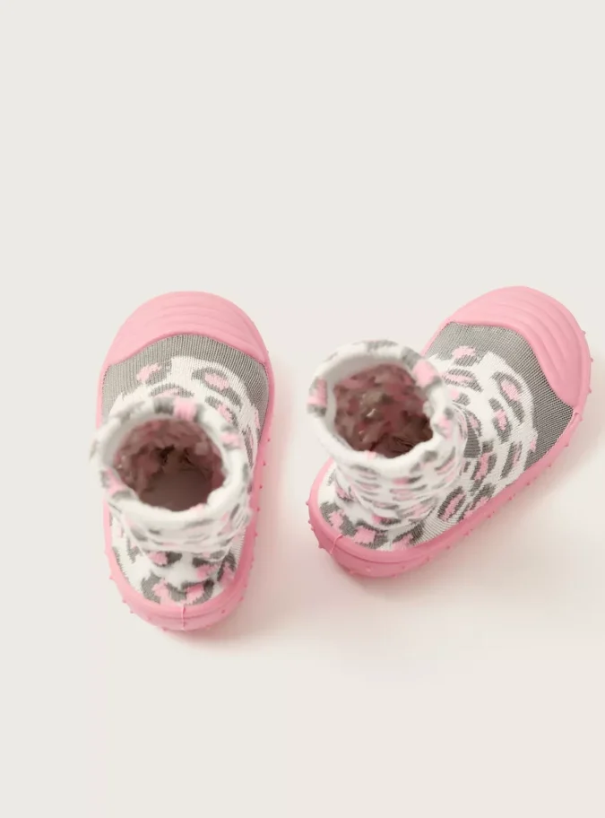Juniors All-Over Animal Print Sneaker Booties-1