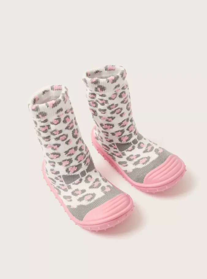 Juniors All-Over Animal Print Sneaker Booties-2