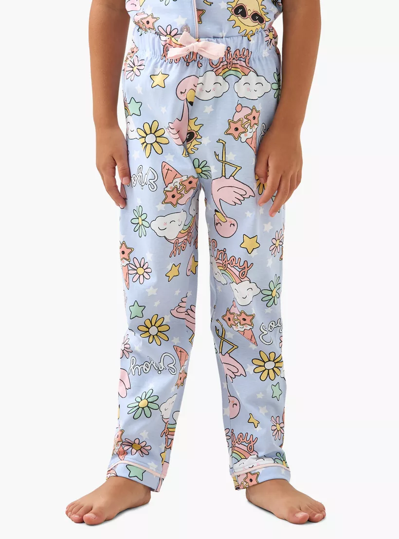 Juniors All-Over Printed Shirt and Pyjama Set-3