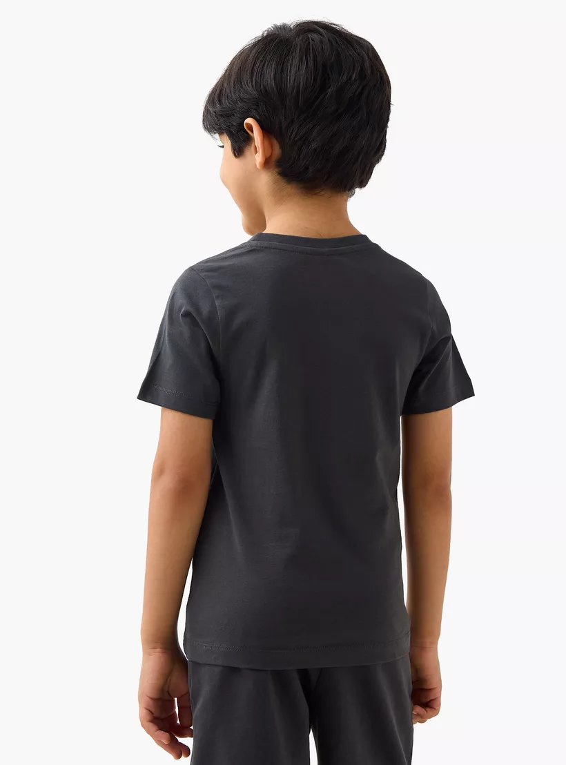 Juniors Binocular Print T-shirt with Short Sleeves-3