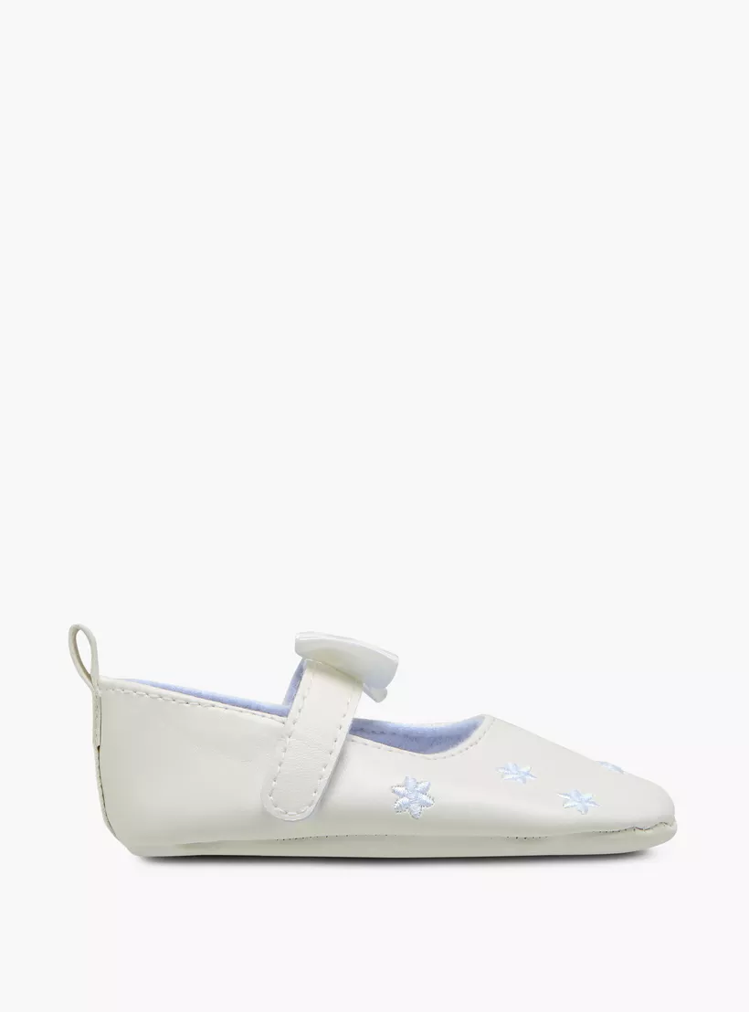 Juniors Bow Accent Booties with Hook and Loop Closure-3