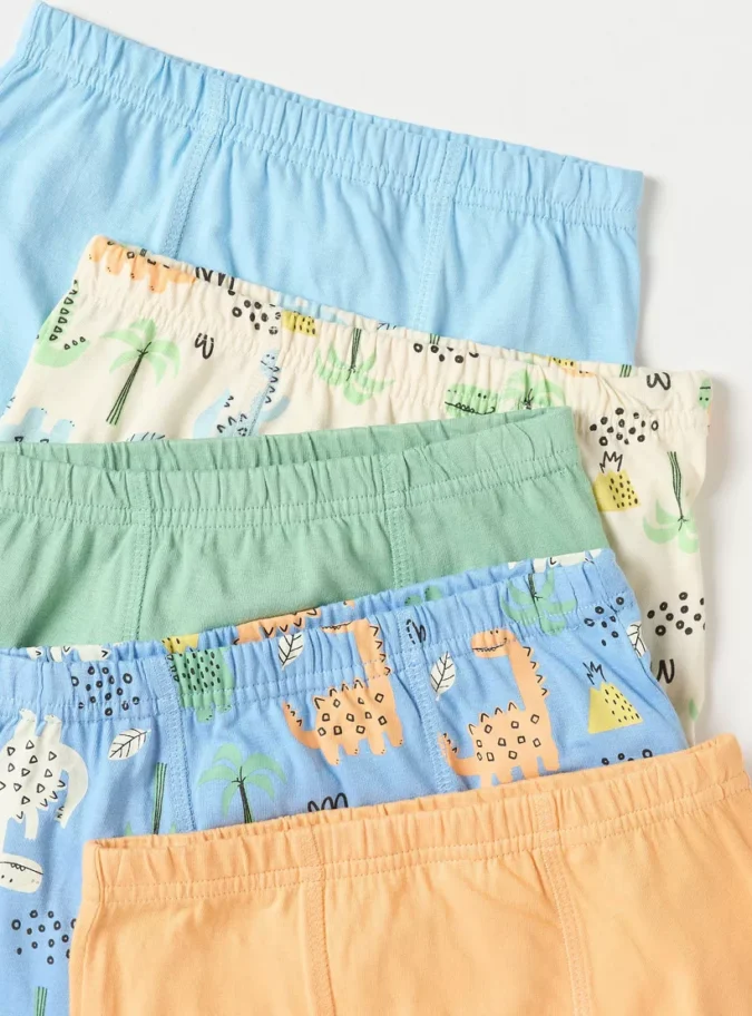 Juniors Dinosaur Print Boxers - Set of 5-3