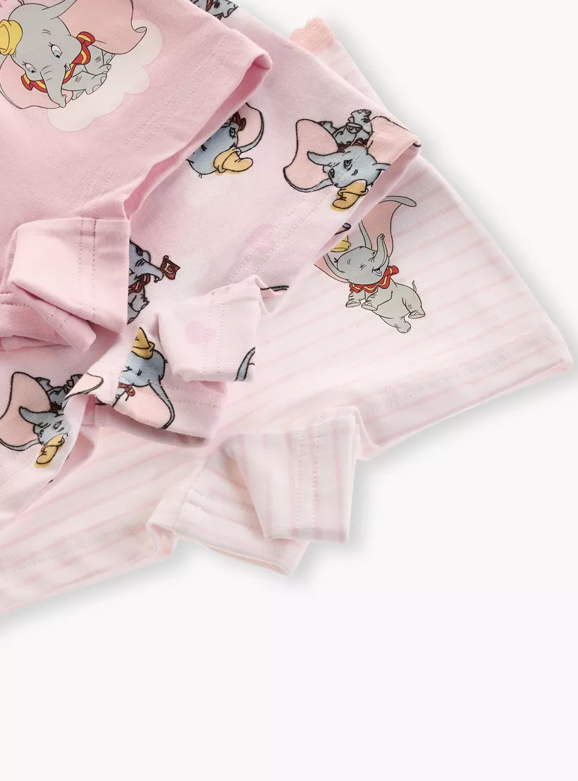 Juniors Dumbo Print Boxer Briefs with Bow Detail - Set of 3-4
