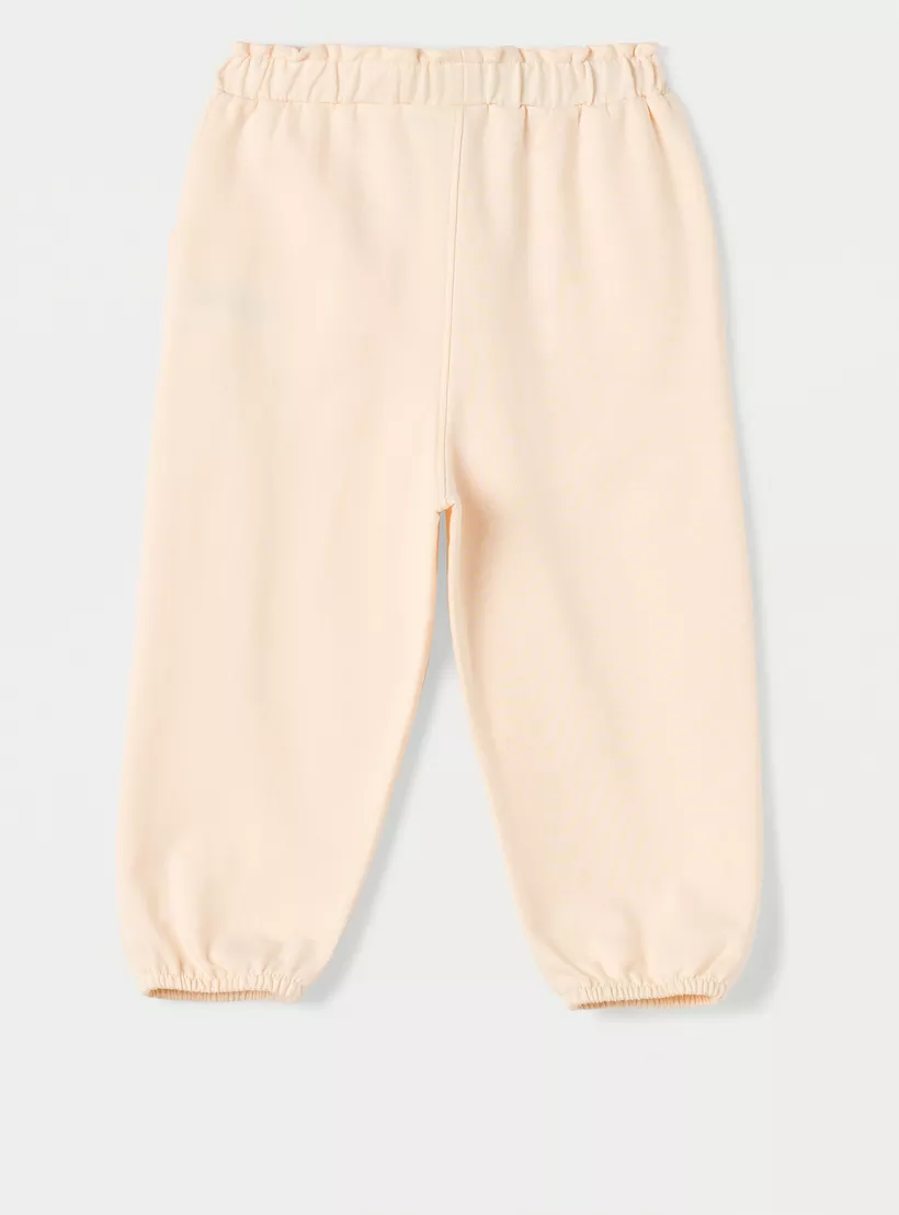 Juniors Floral Embroidered Joggers with Elasticated Waist and Pockets-2