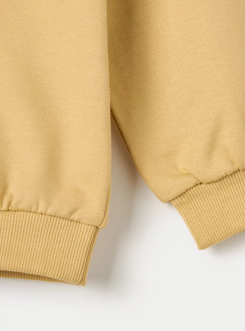 Juniors Graphic Print Sweatshirt with Crew Neck and Long Sleeves-5