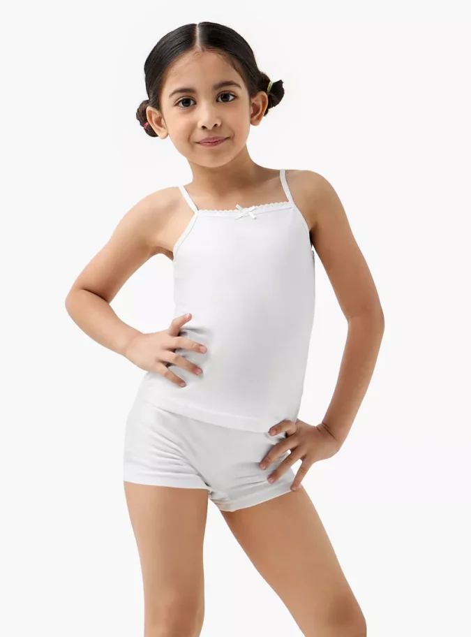 Juniors Lace Detail Camisole with Shorts-1