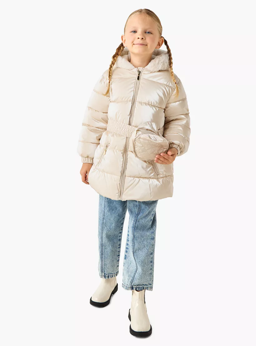 Juniors Padded Jacket with Hood-2