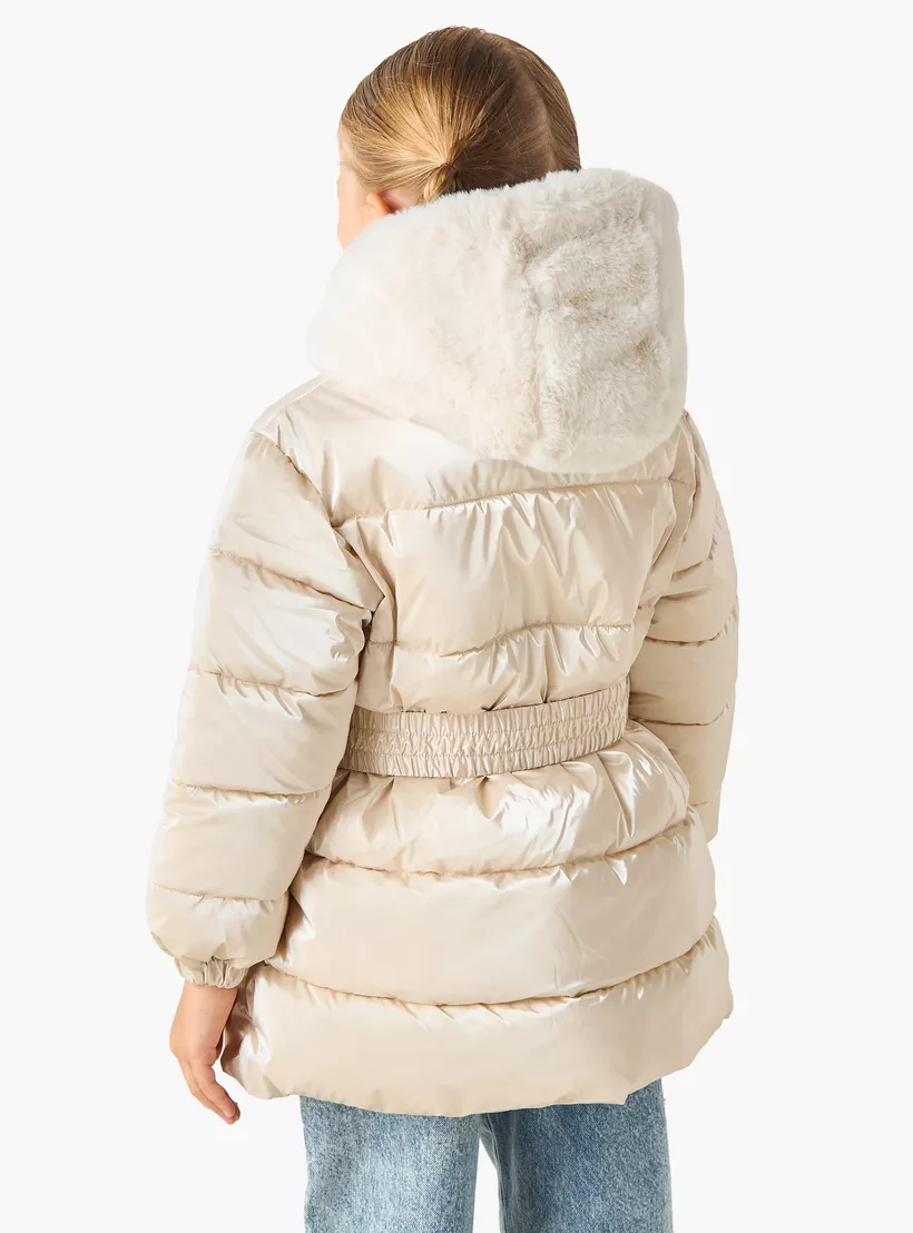 Juniors Padded Jacket with Hood-4