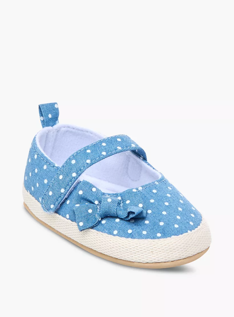 Juniors Polka Dot Booties with Bow Detail-2