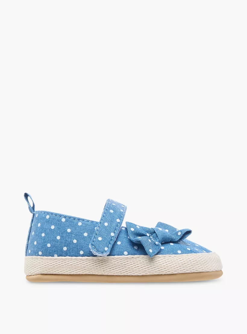 Juniors Polka Dot Booties with Bow Detail-3