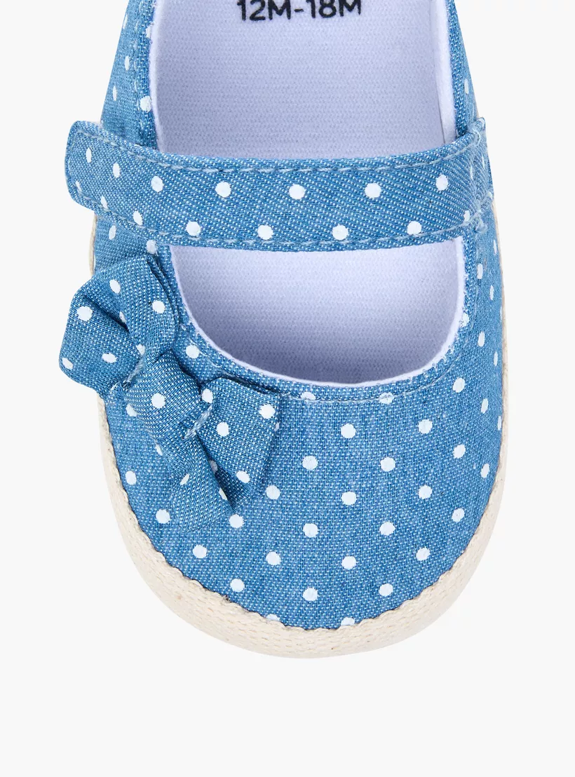 Juniors Polka Dot Booties with Bow Detail-4