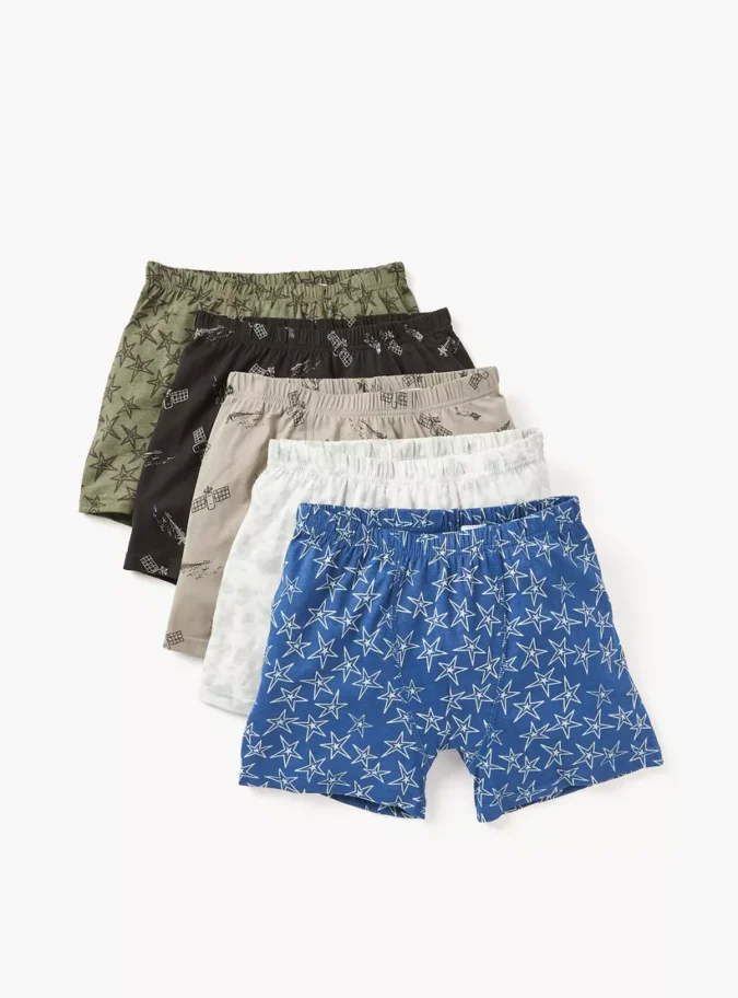 Juniors Printed Boxer Briefs - Set of 5 -1
