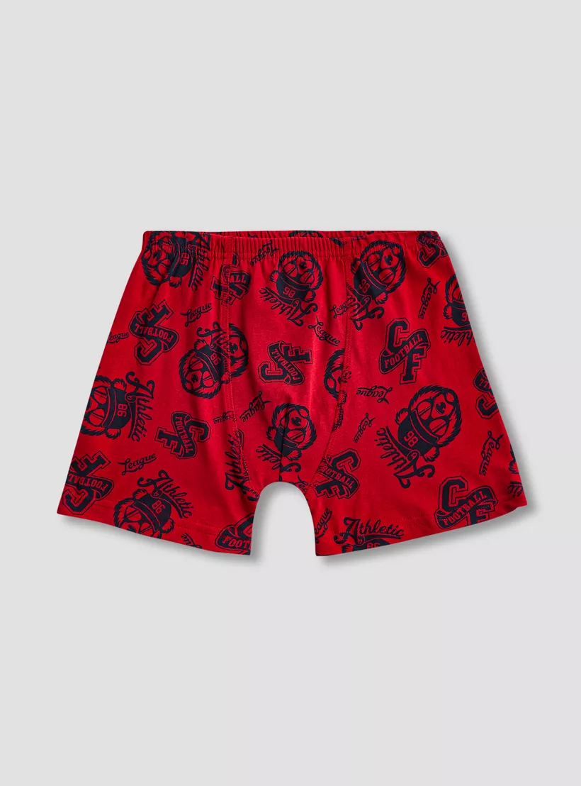 Juniors Printed Boxers with Elasticated Waistband - Set of 5-2