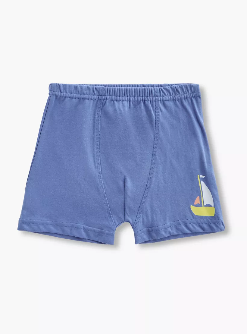 Juniors Printed Boxers with Elasticated Waistband - Set of 5-3