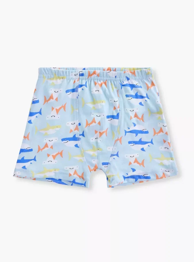 Juniors Printed Boxers with Elasticated Waistband - Set of 5-6