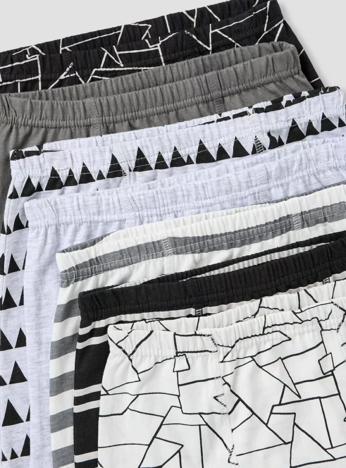 Juniors Printed Boxers with Elasticated Waistband - Set of 7-3