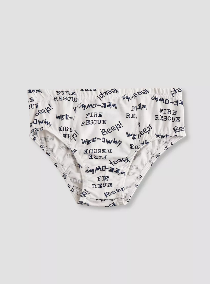 Juniors Printed Briefs with Elasticated Waistband - Set of 5-2
