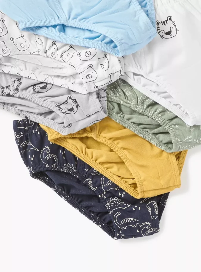 Juniors Printed Briefs with Elasticated Waistband - Set of 7-4