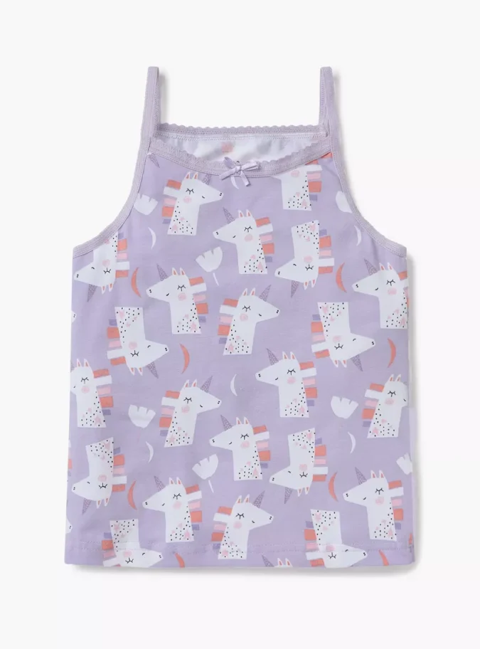 Juniors Printed Camisole with Bow Detail - Set of 3-2