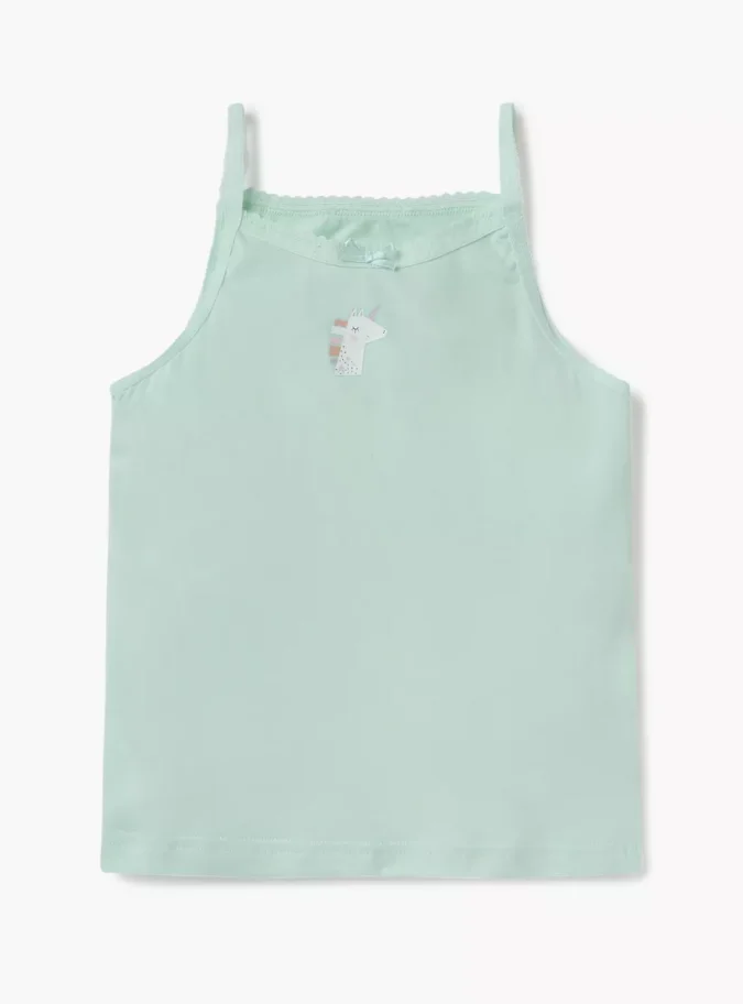 Juniors Printed Camisole with Bow Detail - Set of 3-4