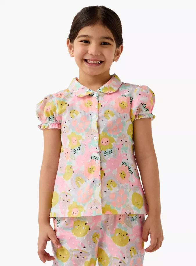 Juniors Printed Shirt and Pyjama Set-2