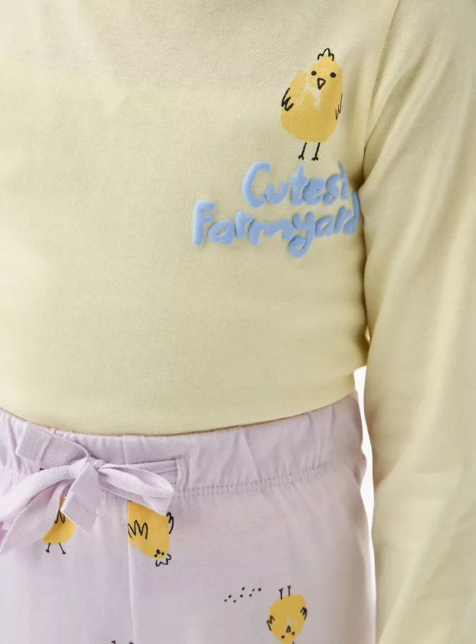 Juniors Printed T-shirt with Pyjama - Set of 2-4