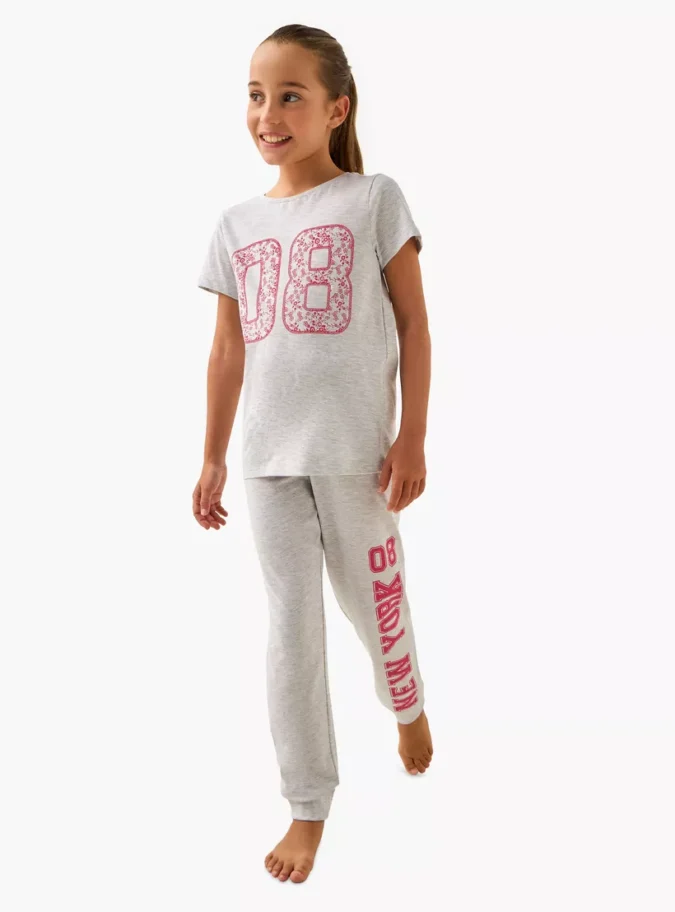 Juniors Printed T-shirts and Pyjamas - Set of 3-2