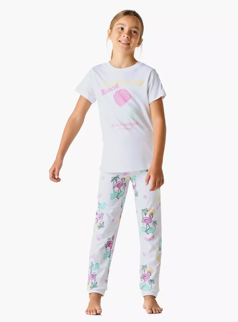 Juniors Printed T-shirts and Pyjamas - Set of 3-2
