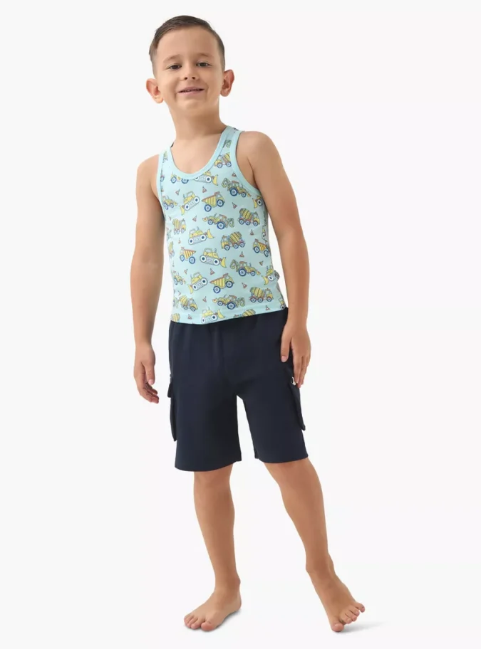 Juniors Printed Vest with Round Neck - Set of 3-2
