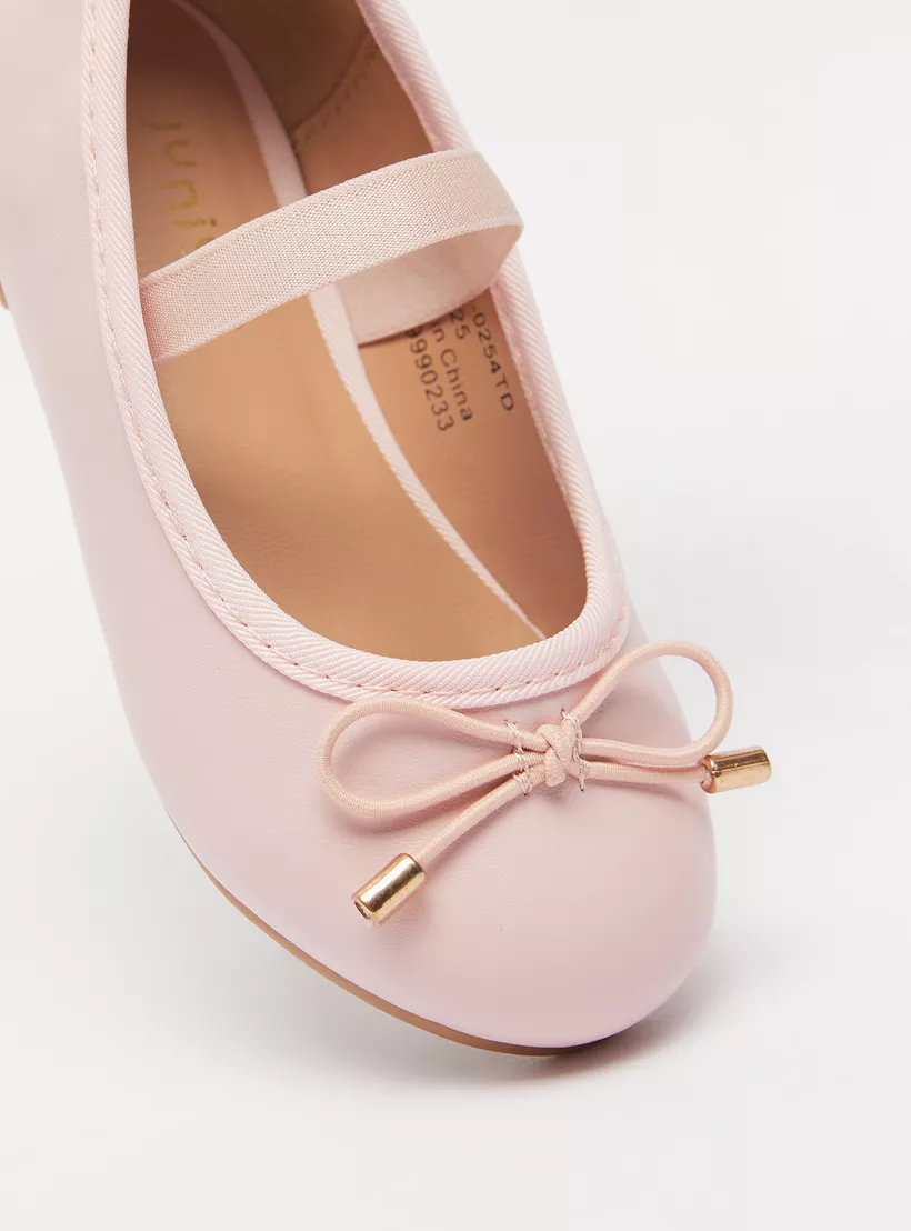 Juniors Round Toe Ballerina Shoes with Cushioning-4
