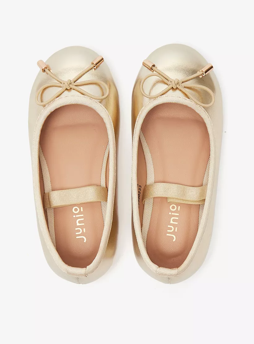 Juniors Round Toe Ballerina Shoes with Cushioning4