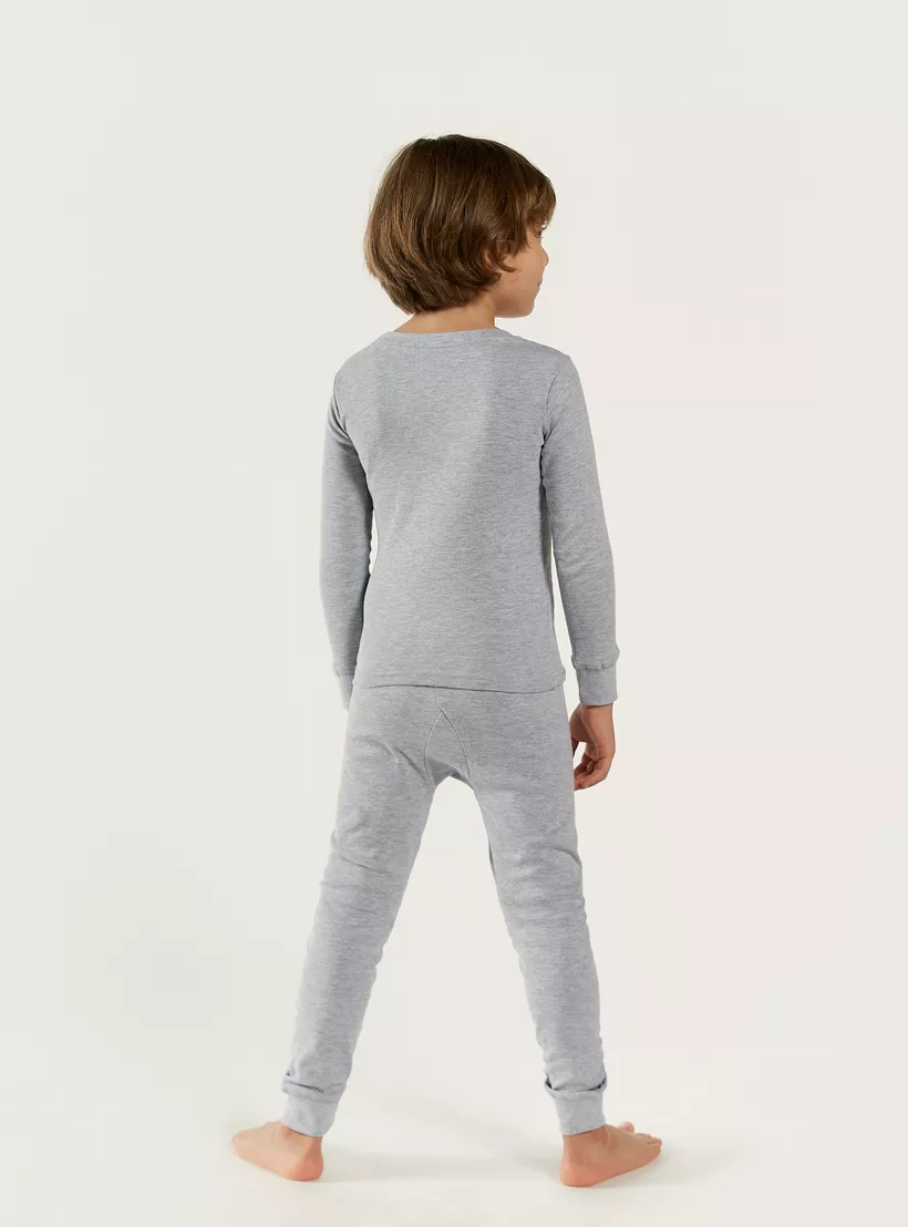 Juniors Solid 2-Piece Thermal Set-4