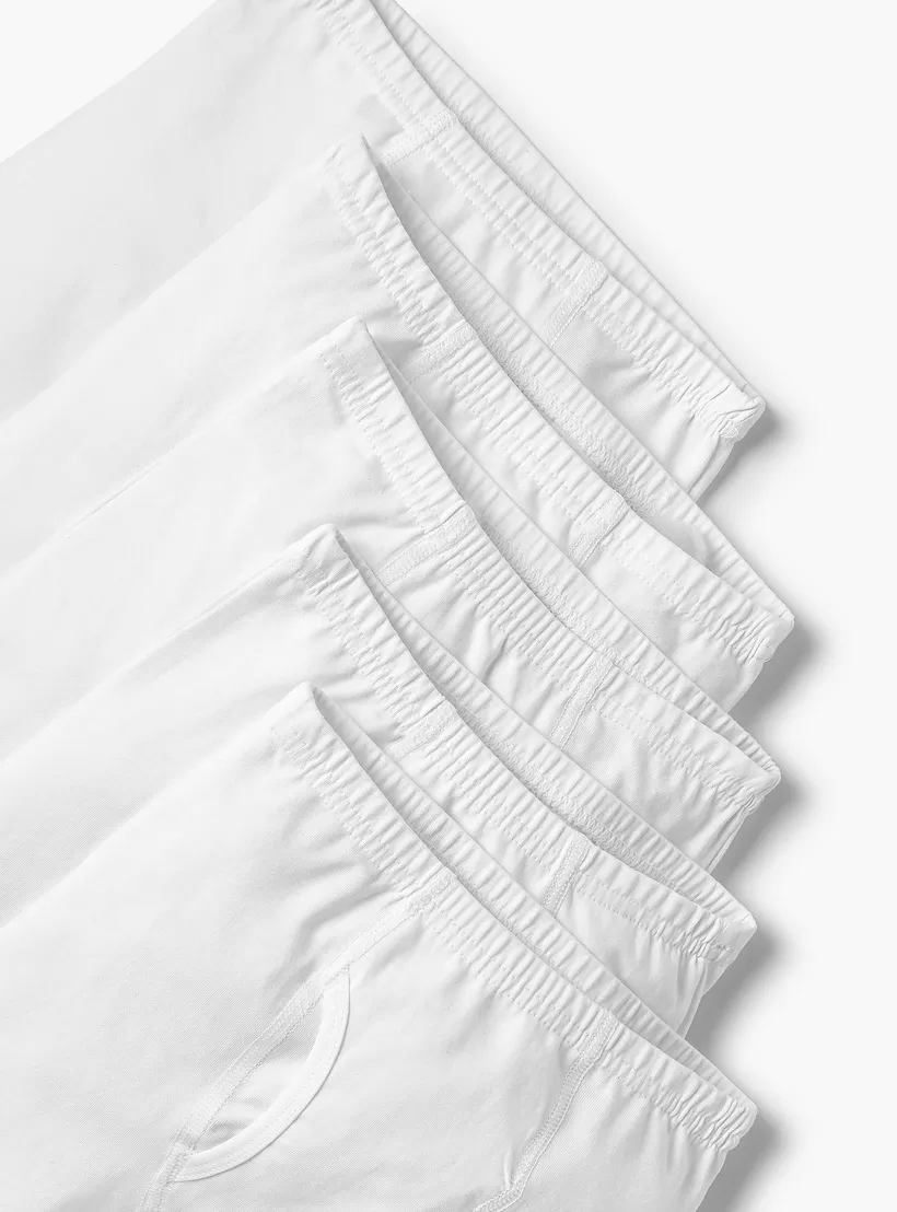 Juniors Solid Boxers with Elasticised Waistband - Set of 5-3