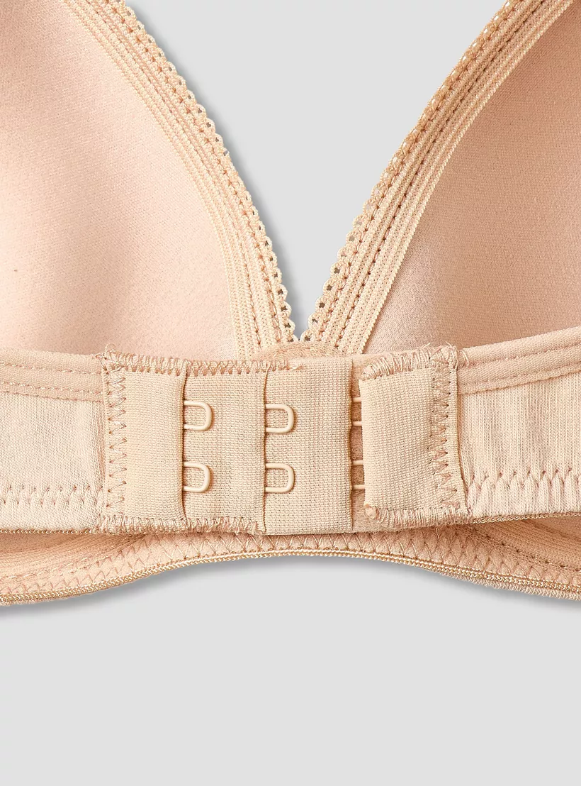 Juniors Solid Bra with Lace Detail and Adjustable Strap - Set of 2-3
